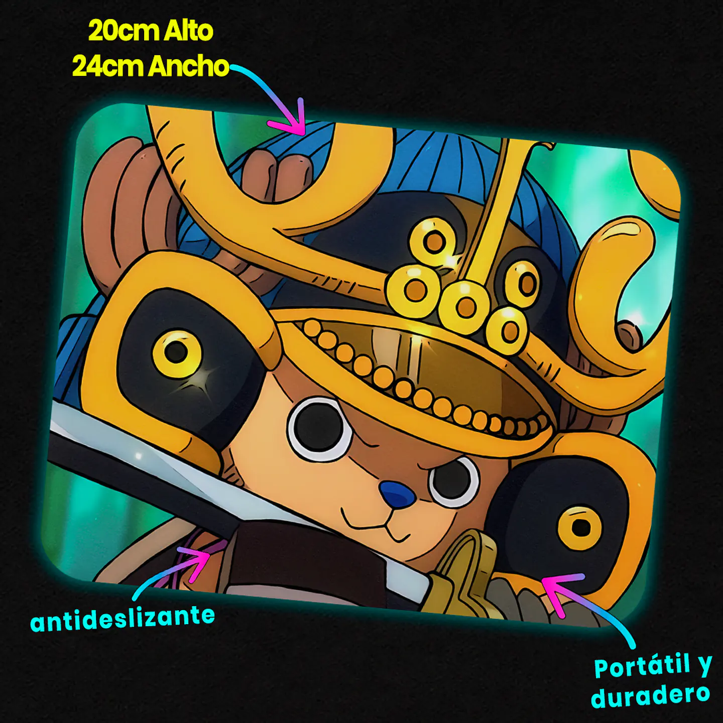 Mousepad 20x24 cm - Diseño Chopper Shogun Warrior 2