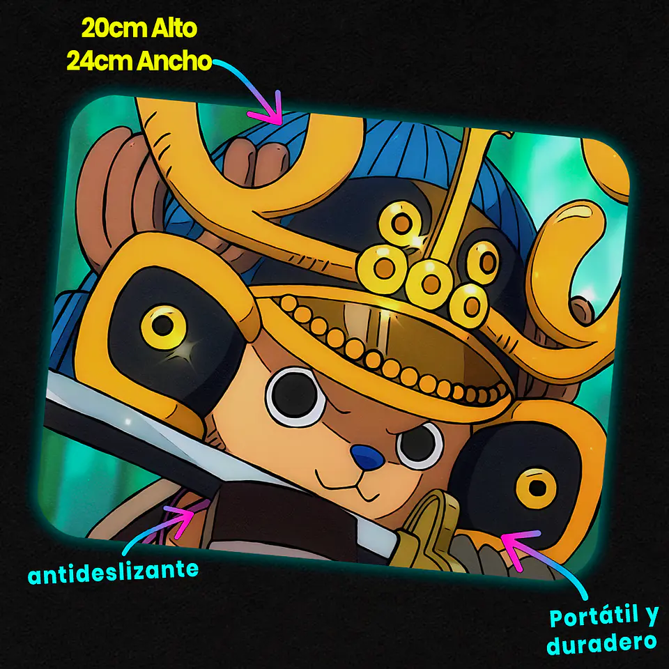 Mousepad 20x24 cm - Diseño Chopper Shogun Warrior 2