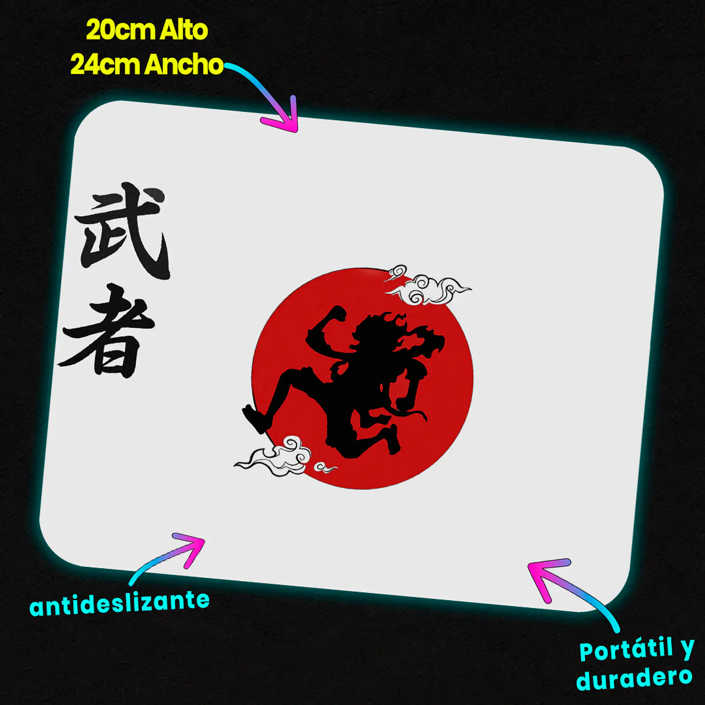 Mousepad 20x24 cm - Diseño Sanji 