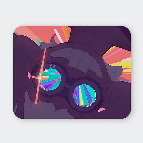 Mousepad 20x24 cm - Diseño Luffy Gear 5 Gafas Psico-Visión