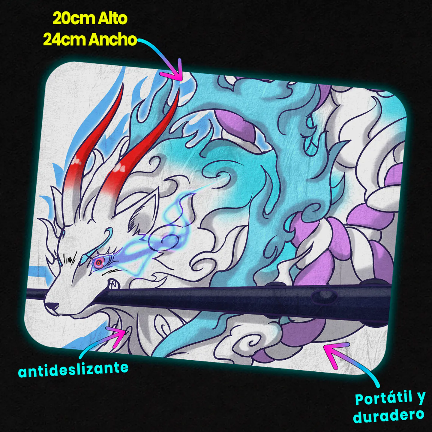 Mousepad 20x24 cm - Diseño Yamato Guardian Spirit 2