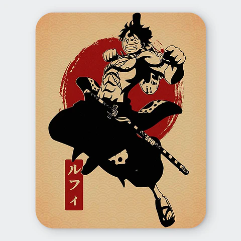 Mousepad 20x24 cm - Diseño "Luffytaro Ronin Zen"