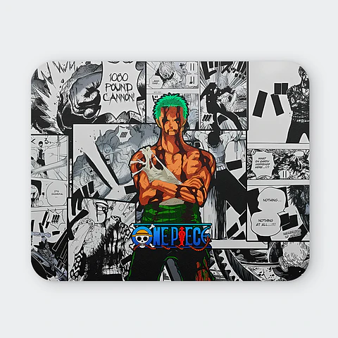 Mousepad 20x24 cm - Diseño Zoro Roronoa Nothing Happened Manga Collage