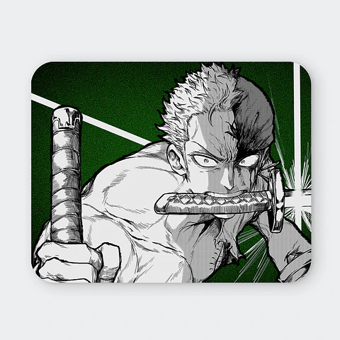 Mousepad 20x24 cm - Diseño Zoro Roronoa Santoryu Strike