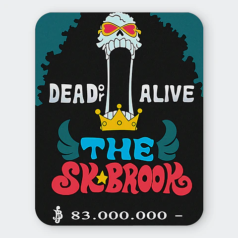 Mousepad 20x24 cm - Diseño Brook Soul King Wanted Poster