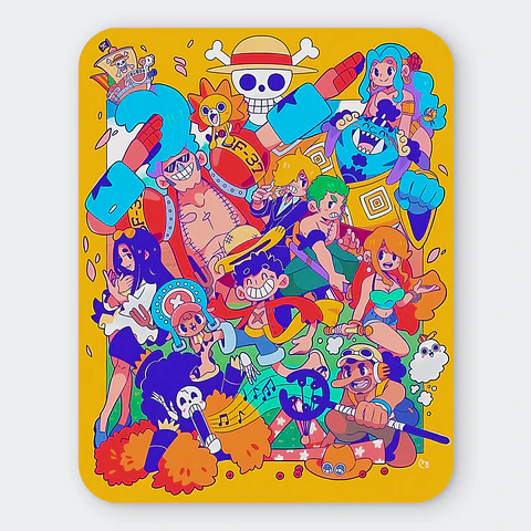 Mousepad 20x24 cm - Diseño One Piece Straw Hat Chibi Party