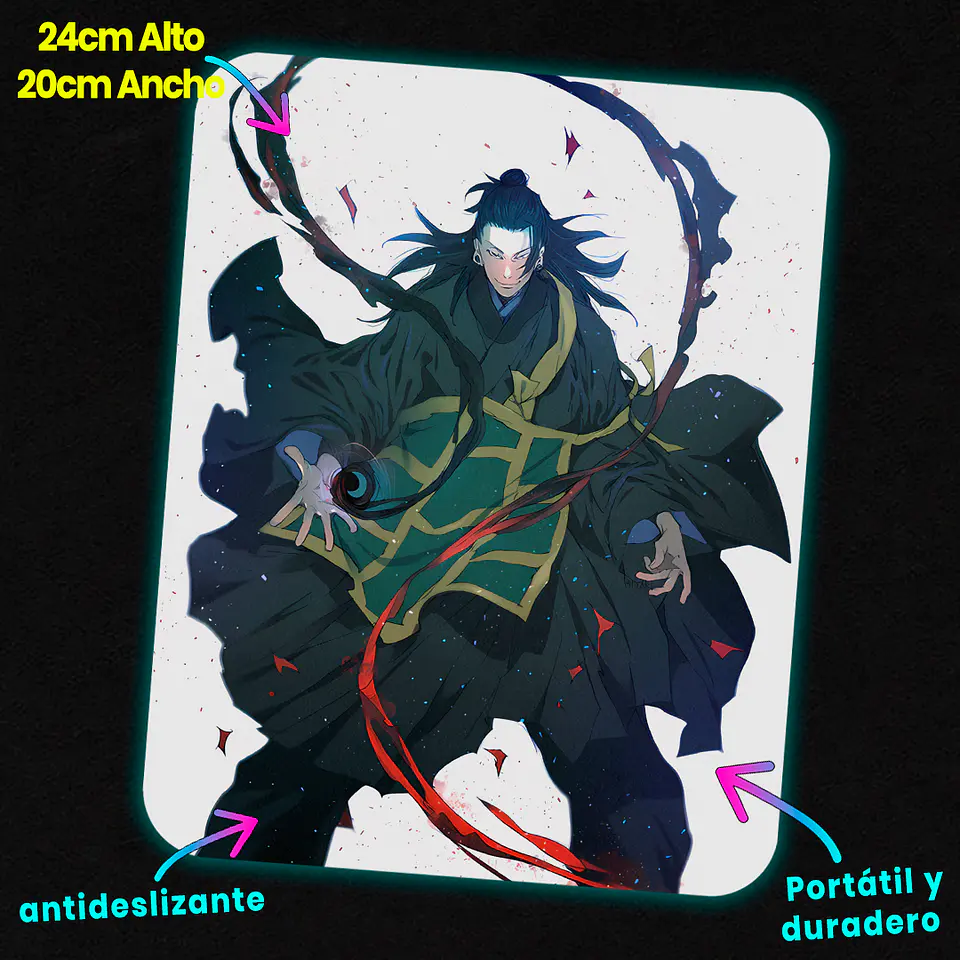 Mousepad 20x24 cm - Diseño Suguru Geto Cursed Manipulation 2