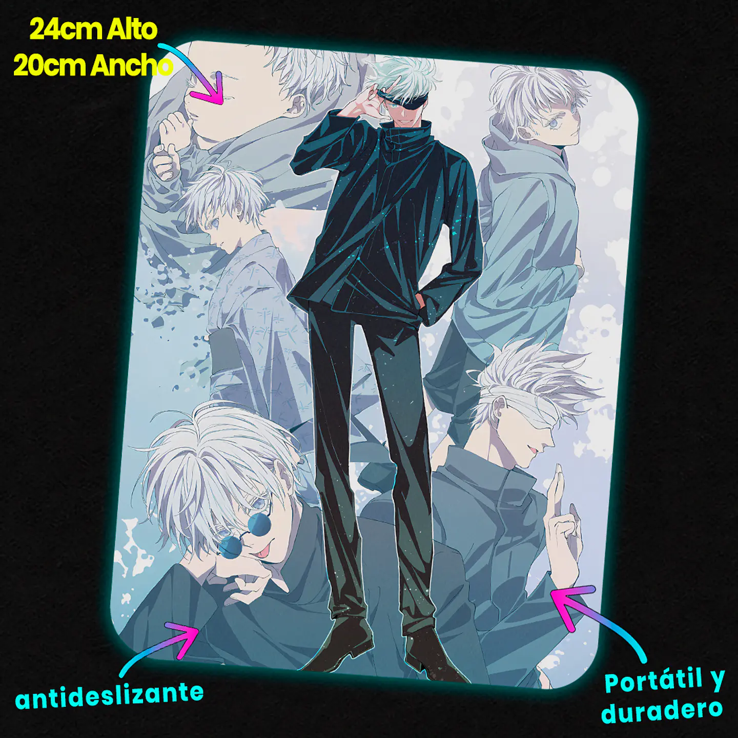 Mousepad 20x24 cm - Diseño Satoru Gojo Timeless Sorcerer 2