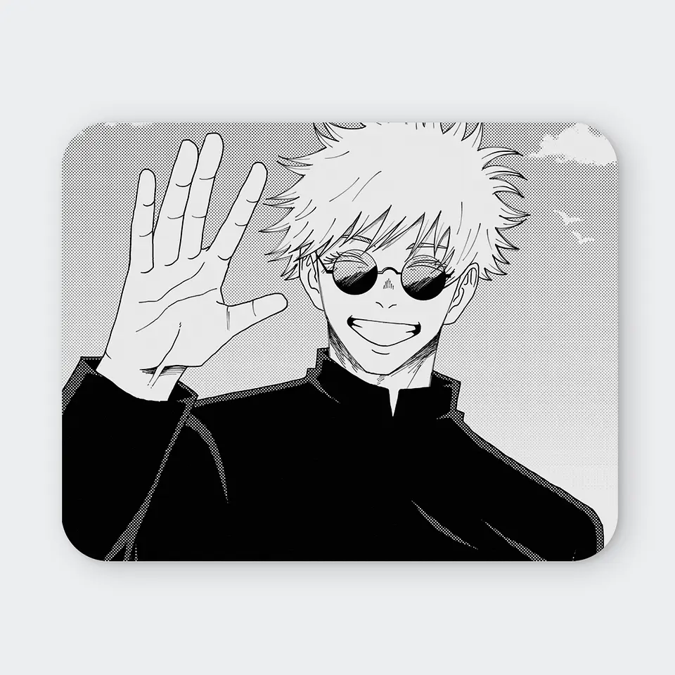 Mousepad 20x24 cm - Diseño Gojo Manga Style Greeting 1