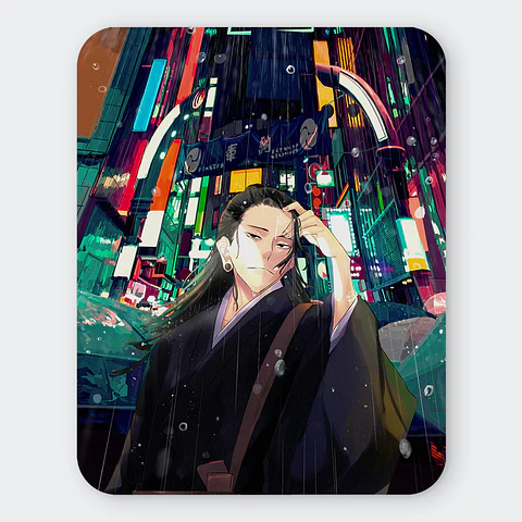 Mousepad 20x24 cm - Diseño Suguru Geto Neon Rain City