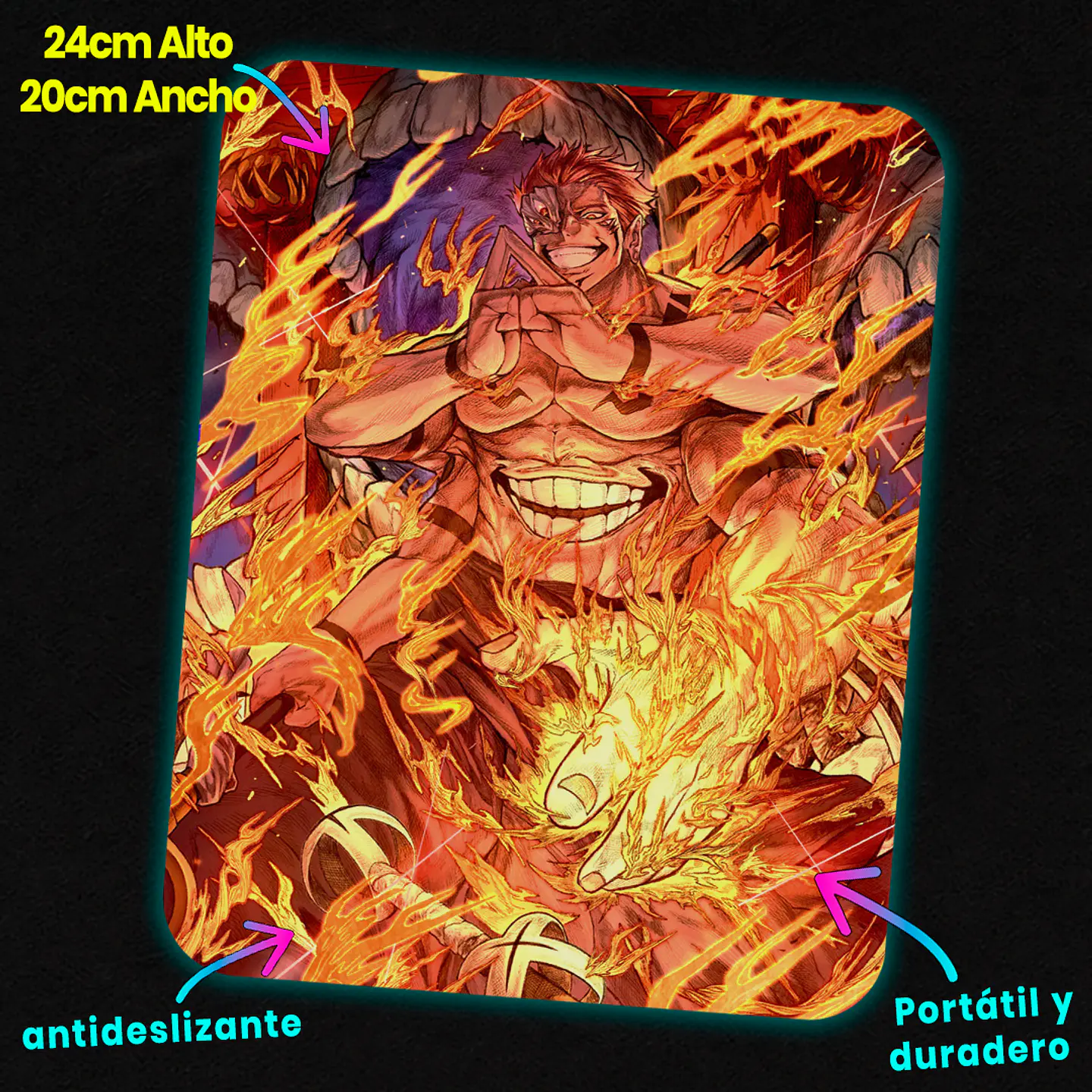 Mousepad 20x24 cm - Diseño Ryomen Sukuna Malevolent Shrine Overlord 2