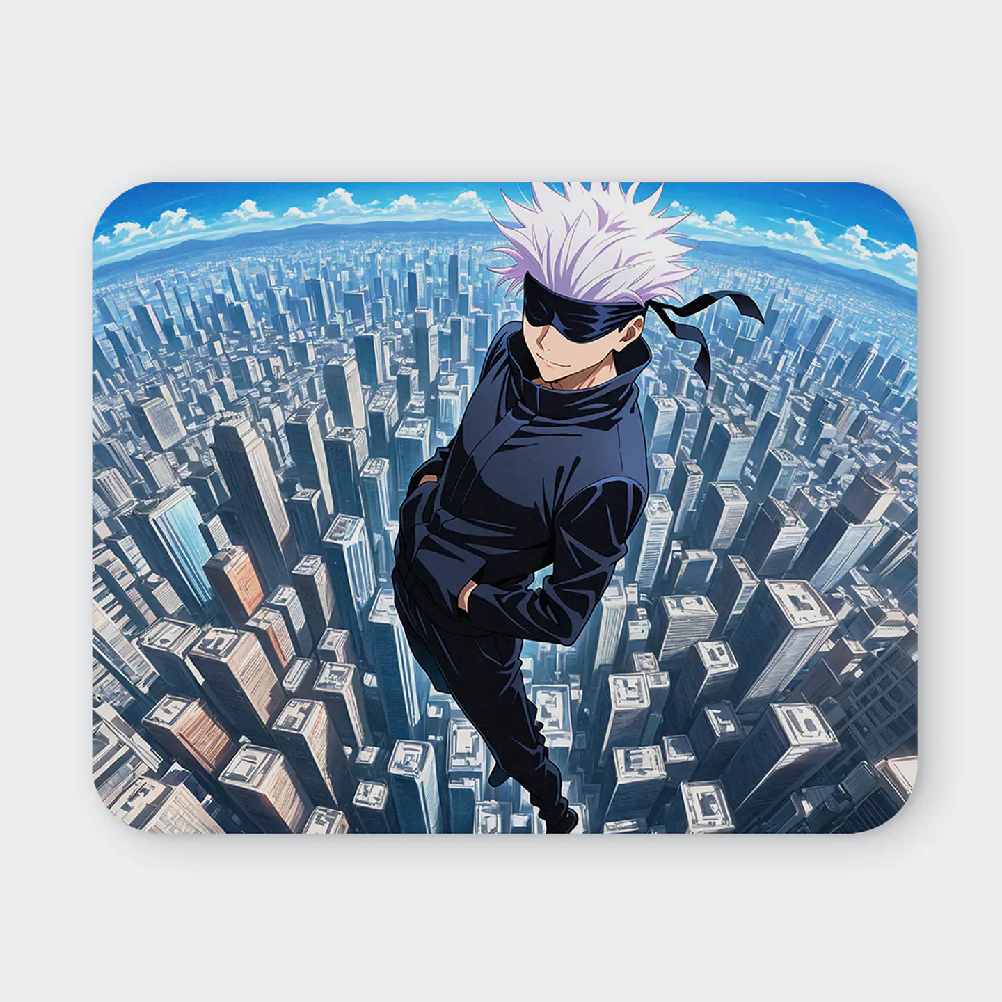 Mousepad 20x24 cm - Diseño Satoru Gojo Infinity Over Tokyo 1