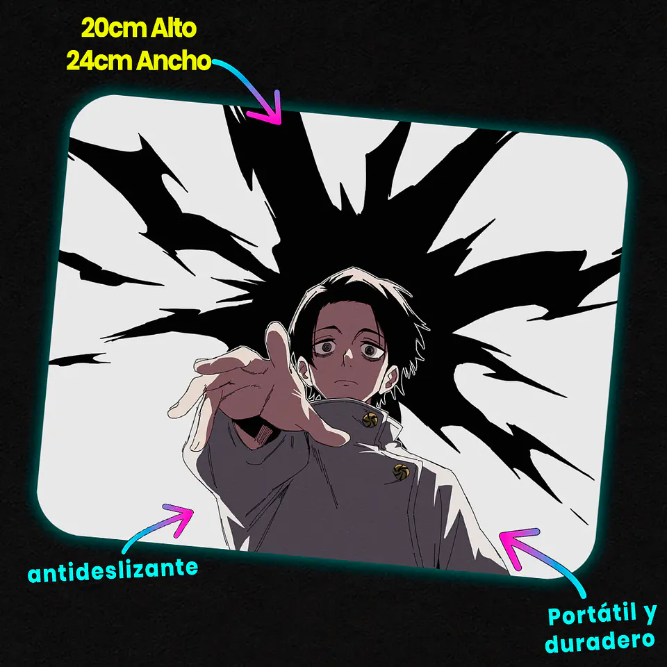 Mousepad 20x24 cm - Diseño Jujutsu Kaisen 