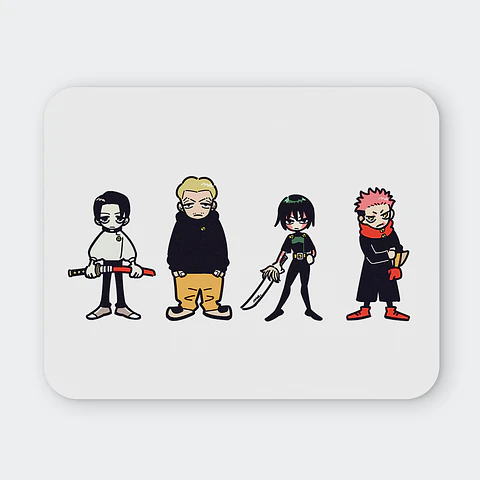 Mousepad 20x24 cm - Diseño Jujutsu Kaisen "Street Chibi Squad"