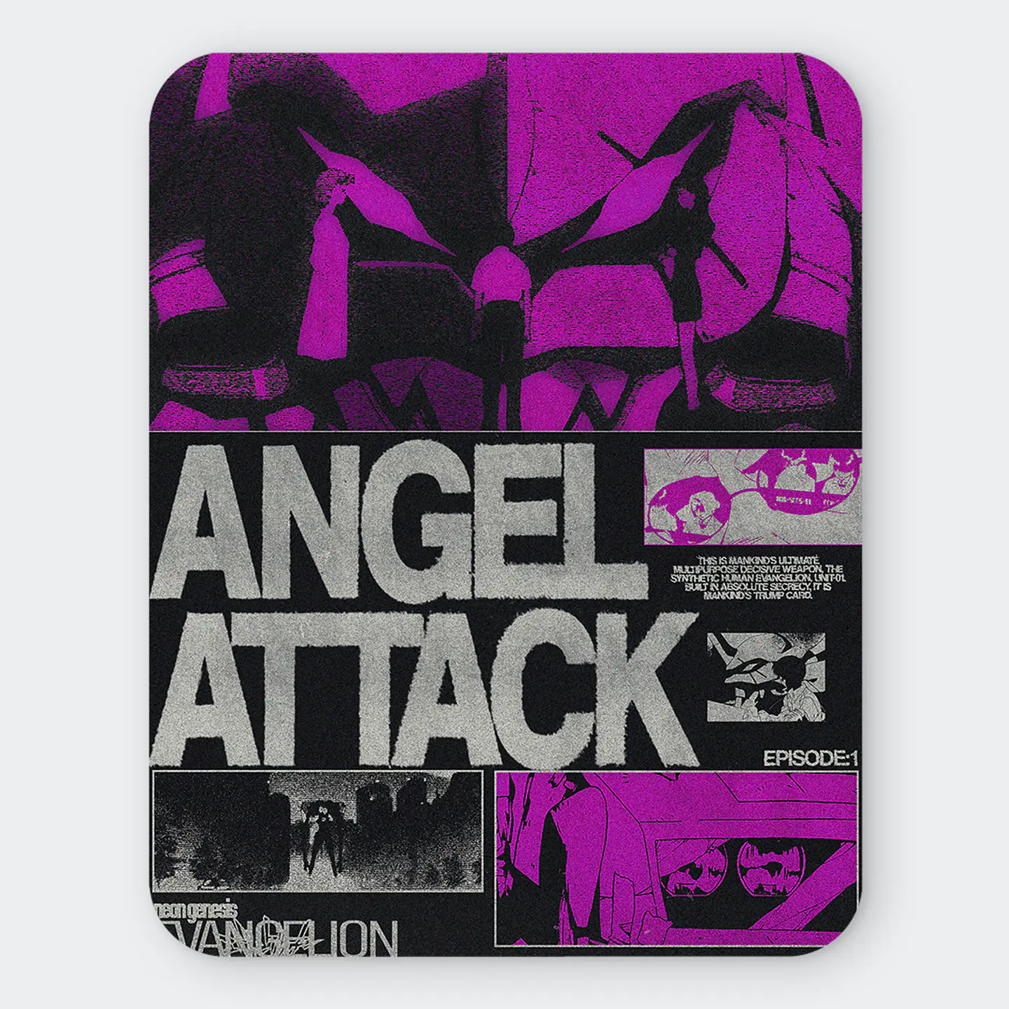 Mousepad 20x24 cm - Diseño Evangelion 