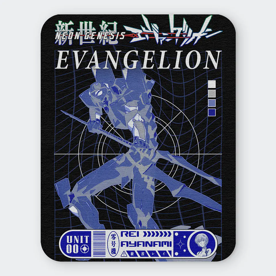 Mousepad 20x24 cm - Diseño Evangelion Unit-00 Tactical Interface 1