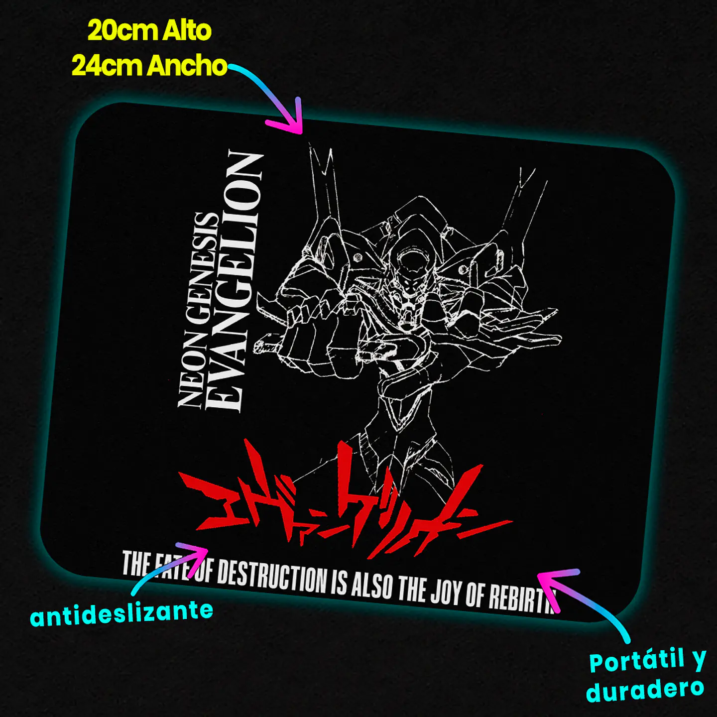 Mousepad 20x24 cm - Diseño Evangelion Unit-01 Rebirth Sketch 2