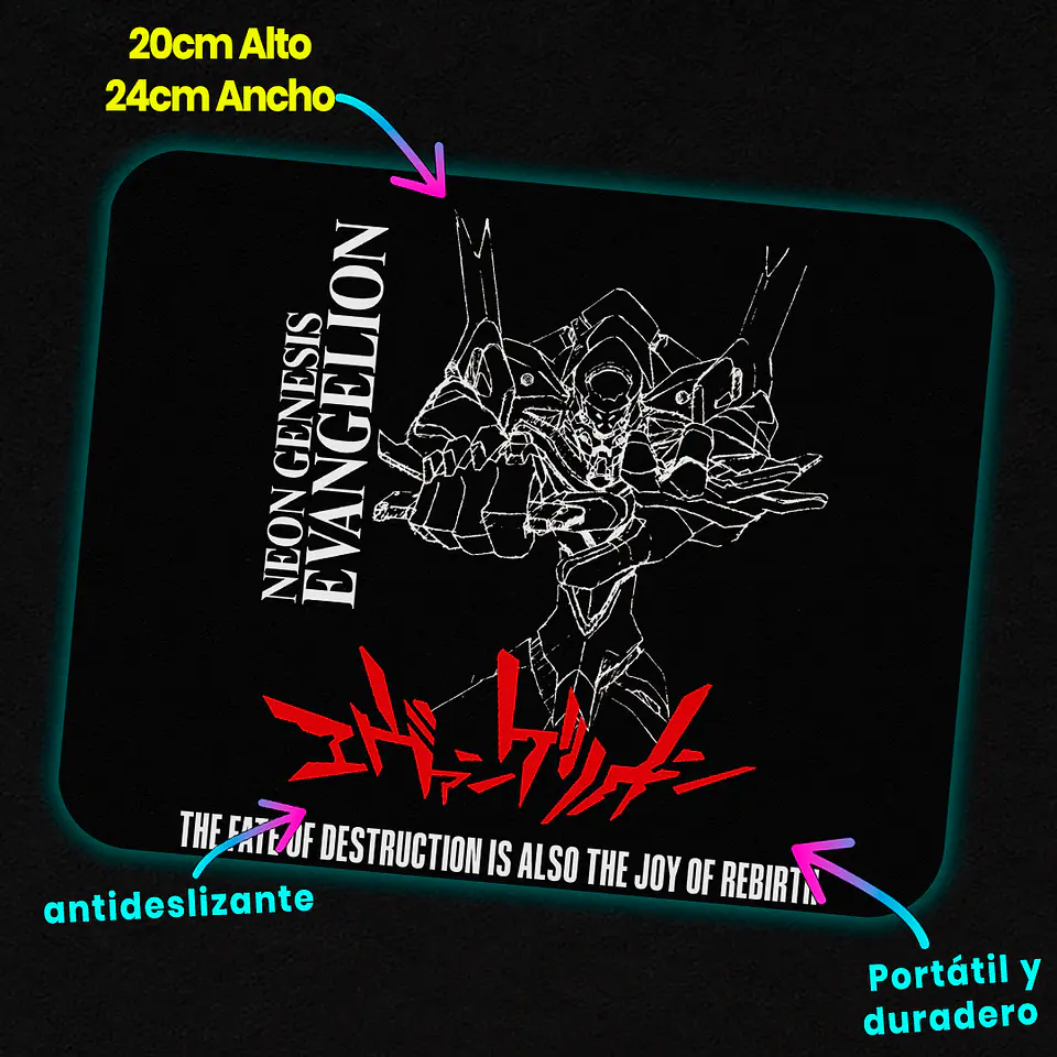 Mousepad 20x24 cm - Diseño Evangelion Unit-01 Rebirth Sketch 2