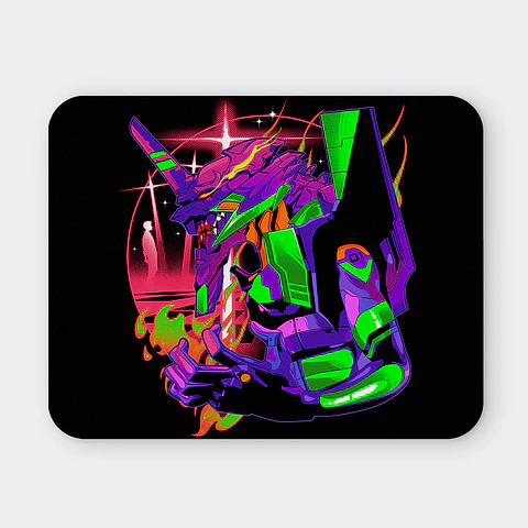 Mousepad 20x24 cm - Diseño Eva-01 Retro Synthwave Impact