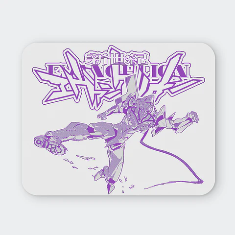 Mousepad 20x24 cm - Diseño EVA-01 Purple Halftone Burst