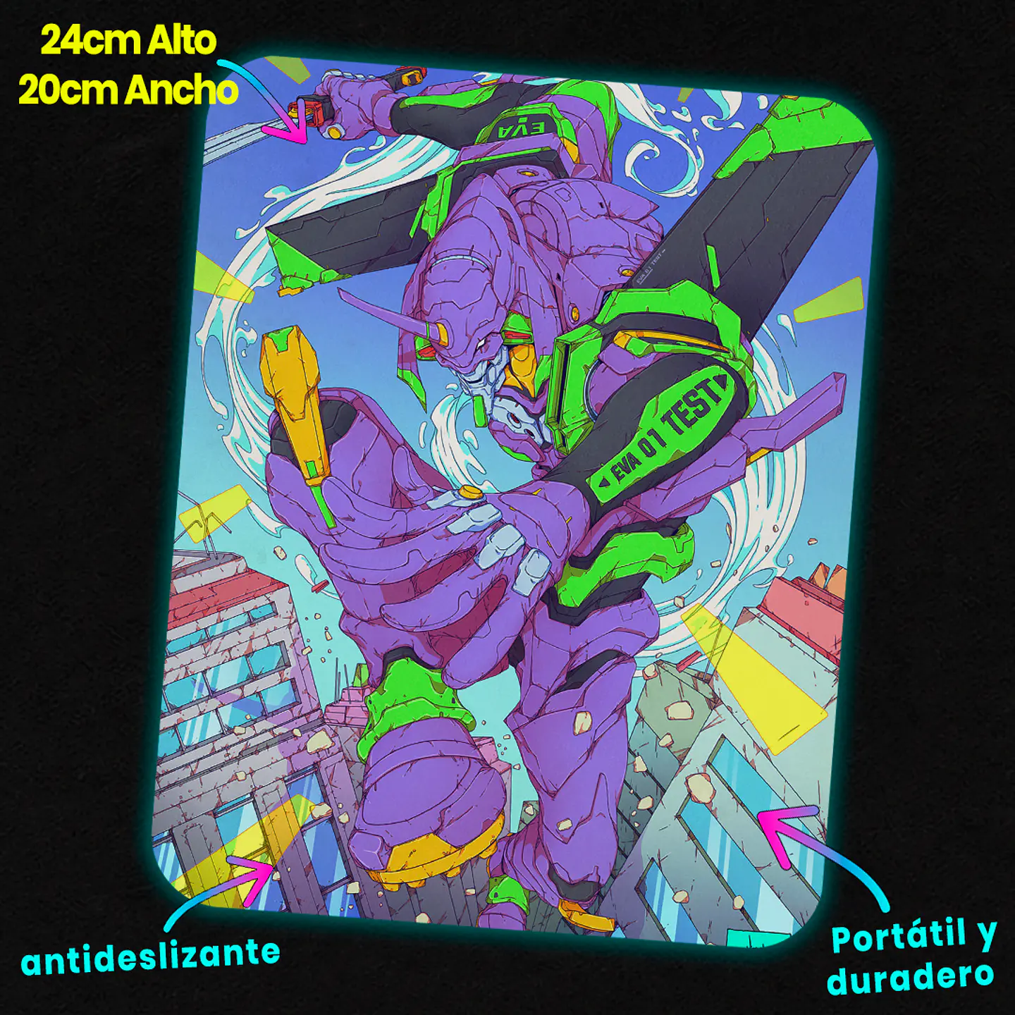 Mousepad 20x24 cm - Diseño EVA-01 Tokyo Vanguard 2