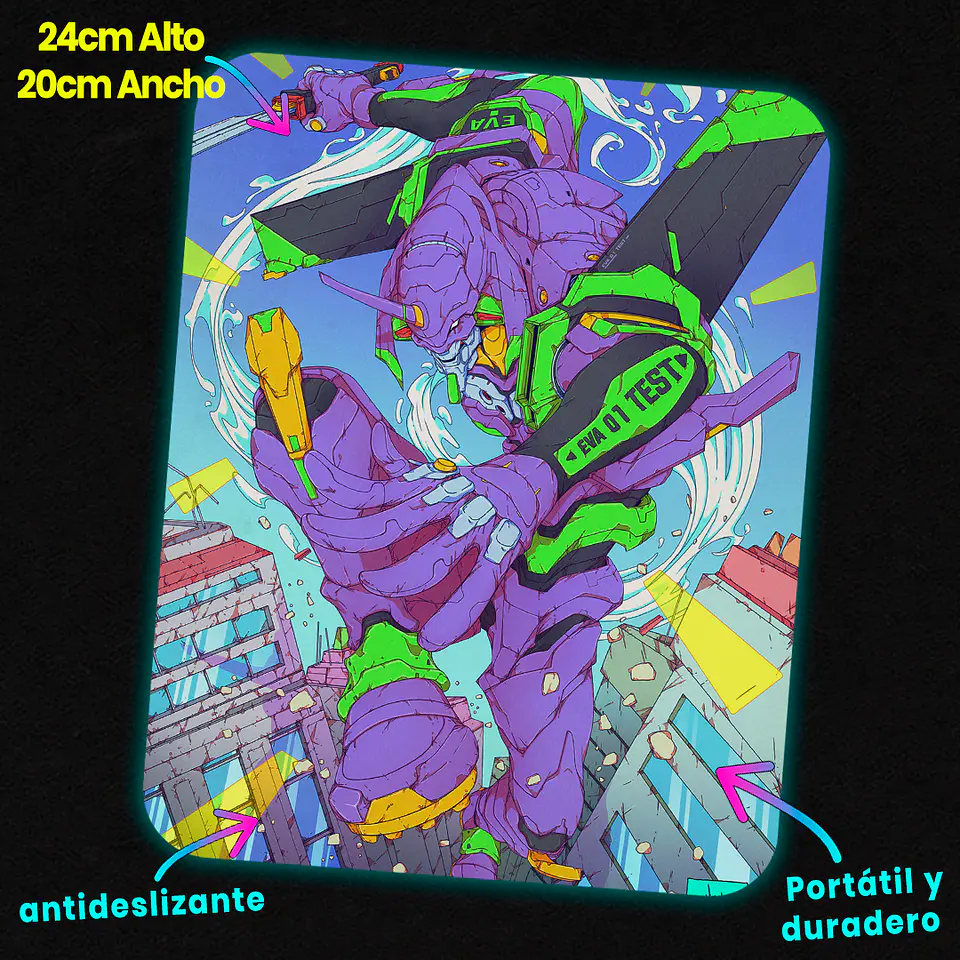 Mousepad 20x24 cm - Diseño EVA-01 Tokyo Vanguard 2