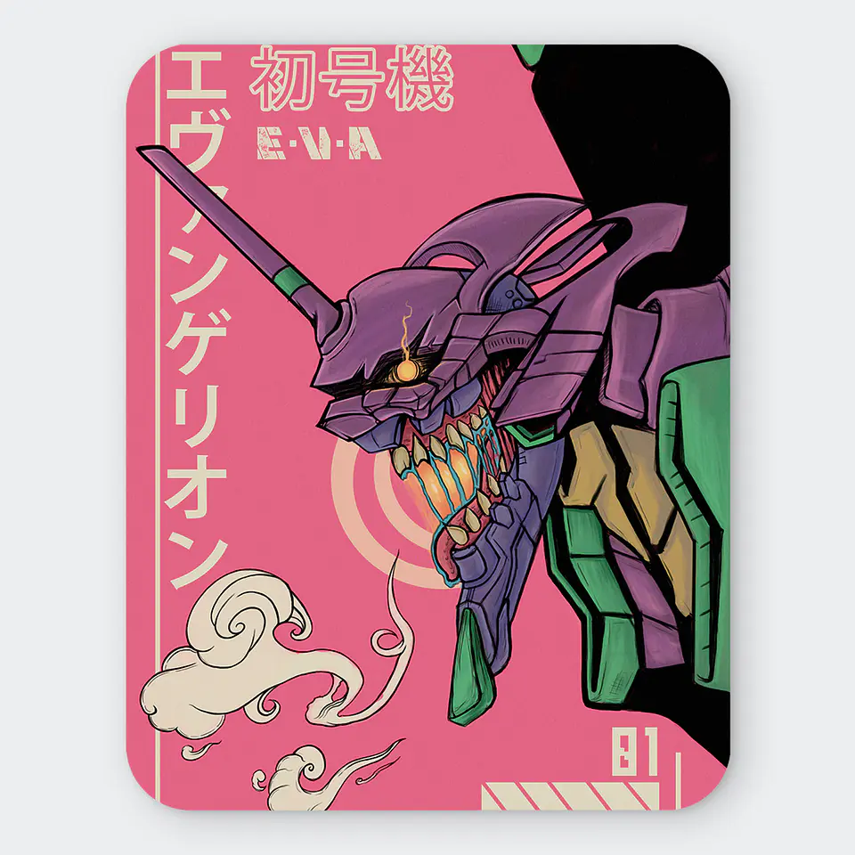 Mousepad 20x24 cm - Diseño EVA-01 Berserk Ukiyo-e 1