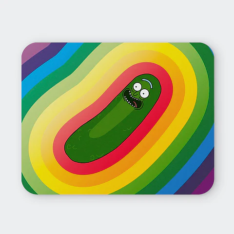 Mousepad 20x24 cm - Diseño "Pickle Rick Rainbow Hypnosis"