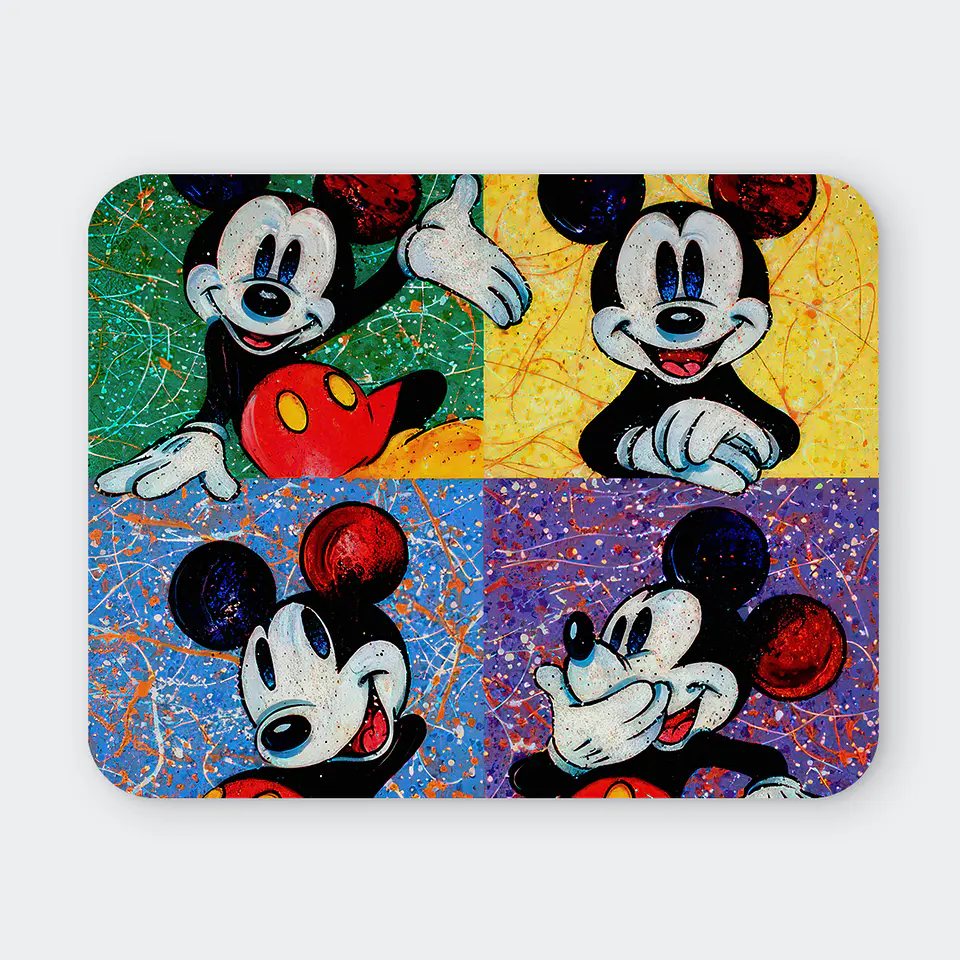 Mousepad 20x24 cm - Diseño Mickey Mouse Splatter Pop Art 1