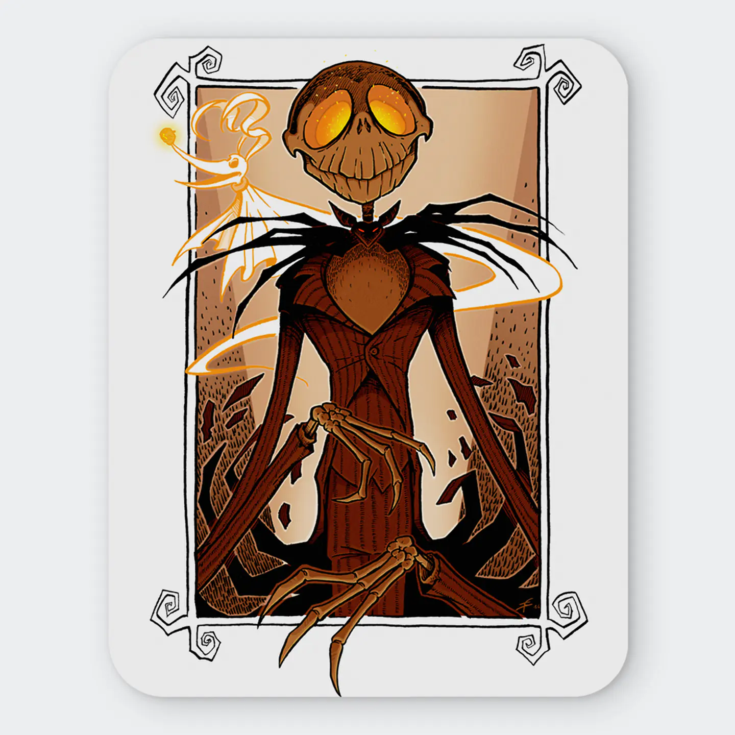 Mousepad 20x24 cm - Diseño Jack Skellington 