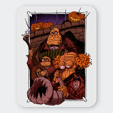 Mousepad 20x24 cm - Diseño "Halloween Town Musicians Nocturne"