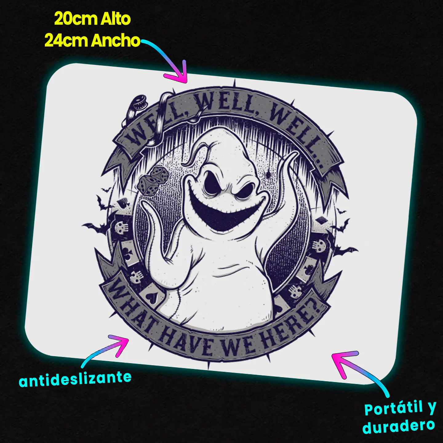 Mousepad 20x24 cm - Diseño Oogie Boogie 