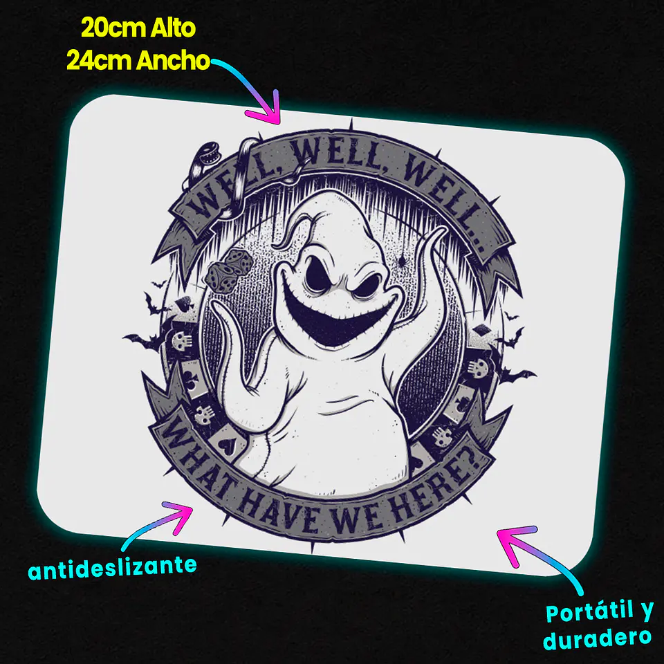Mousepad 20x24 cm - Diseño Oogie Boogie 