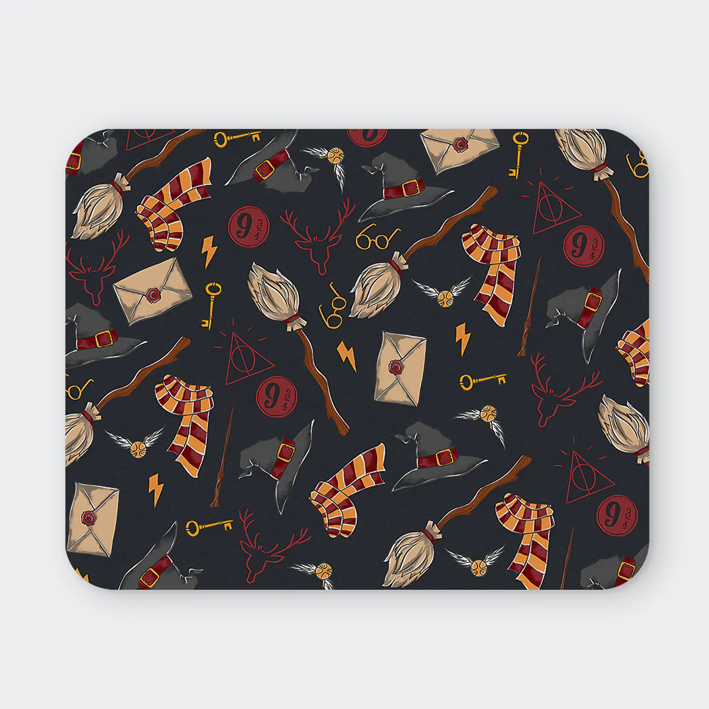Mousepad 20x24 cm - Diseño Wizarding World Dark Pattern 1