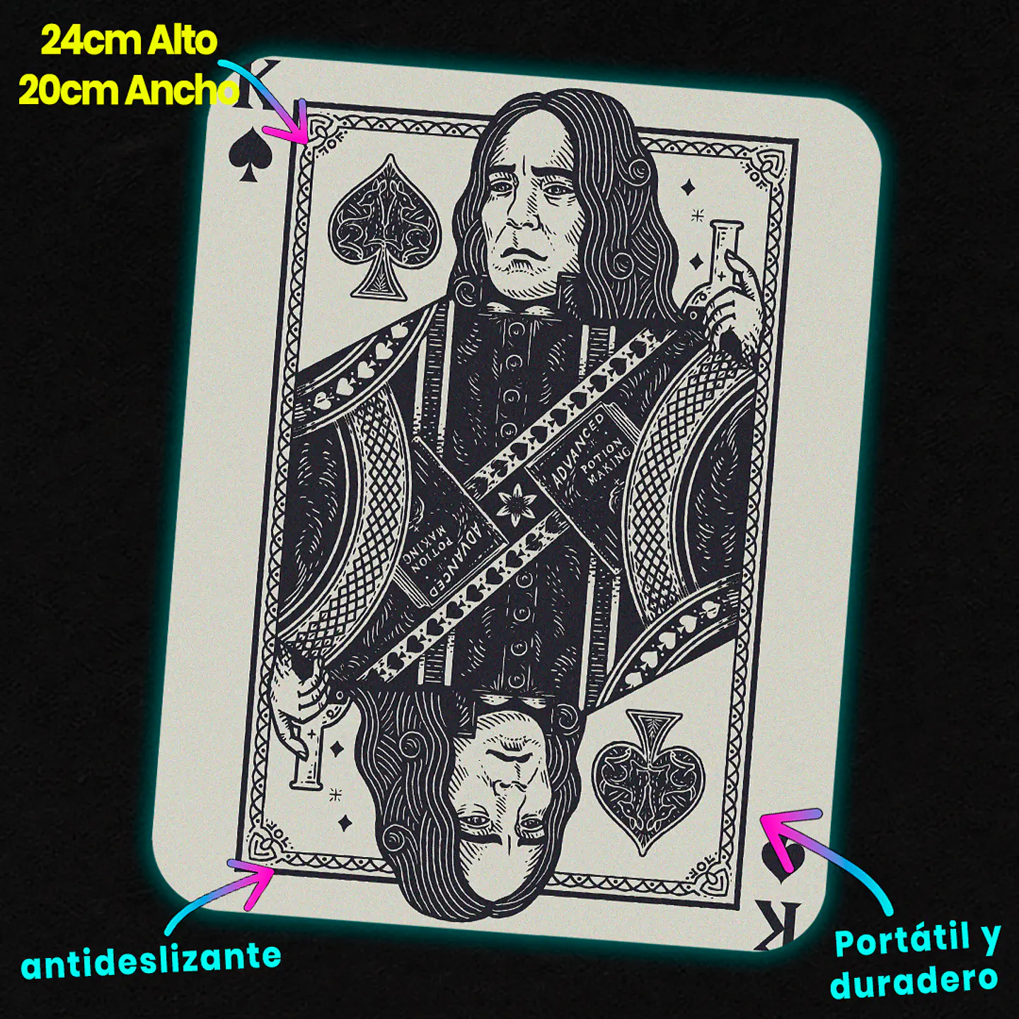 Mousepad 20x24 cm - Diseño The Half-Blood Prince King Card 2