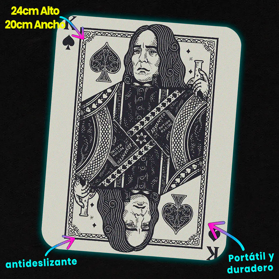 Mousepad 20x24 cm - Diseño The Half-Blood Prince King Card 2