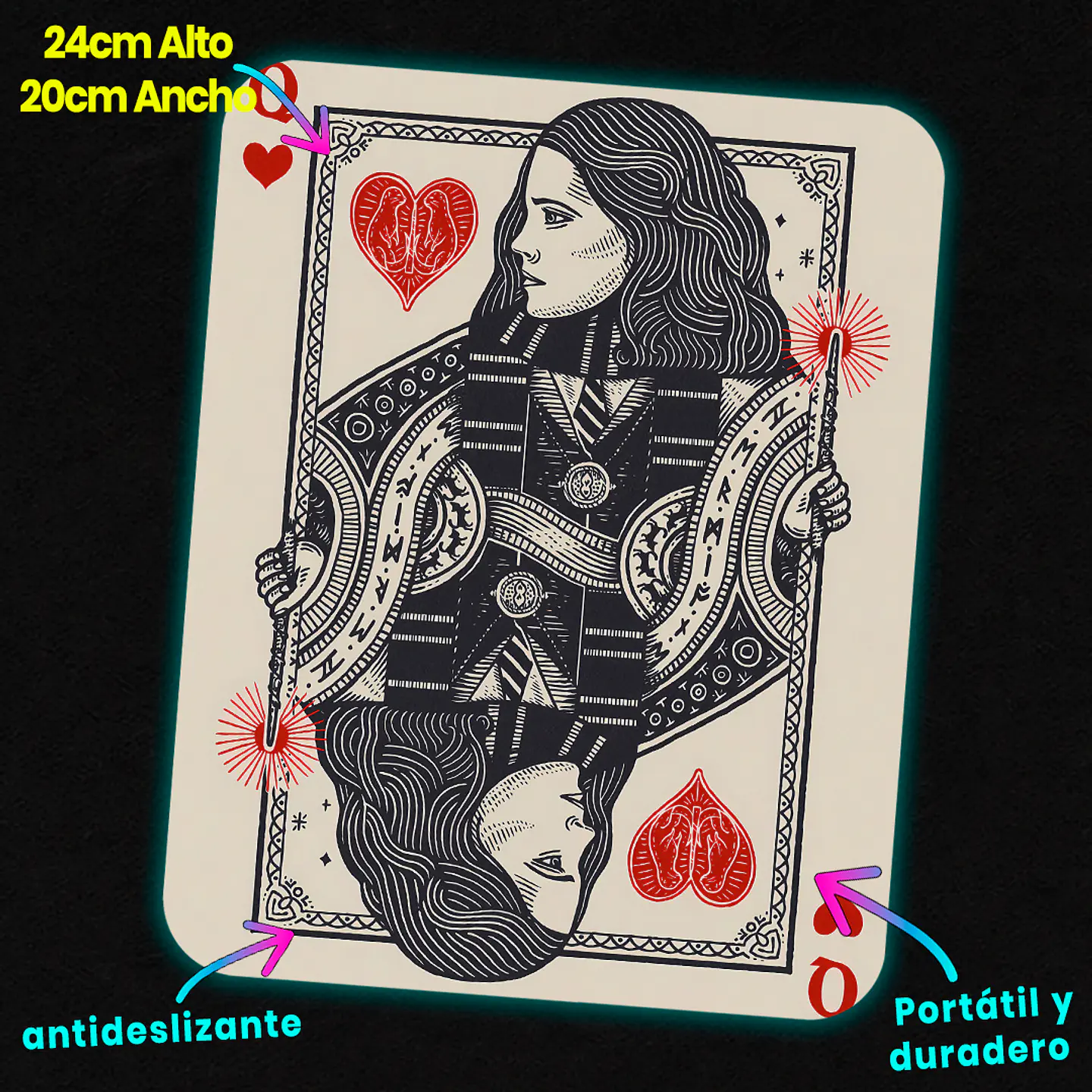 Mousepad 20x24 cm - Diseño The Brightest Witch Queen Card 2