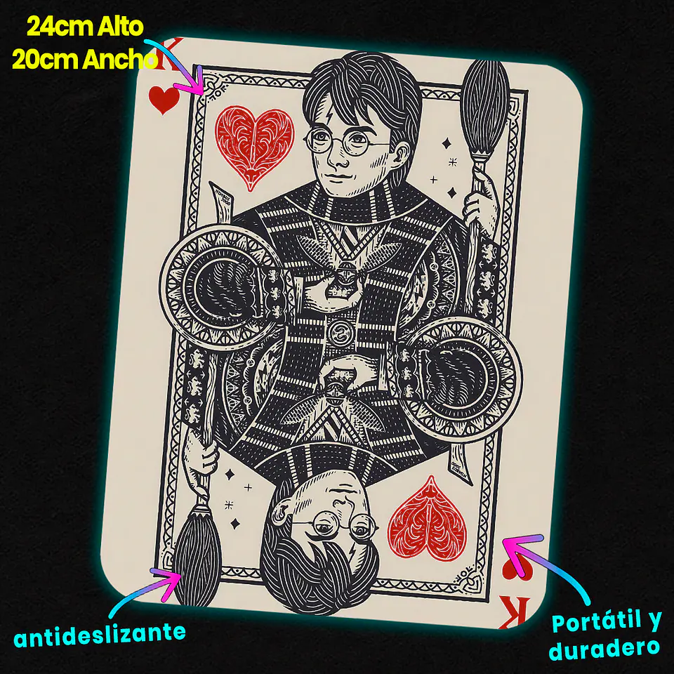 Mousepad 20x24 cm - Diseño The Boy Who Lived King Card 2