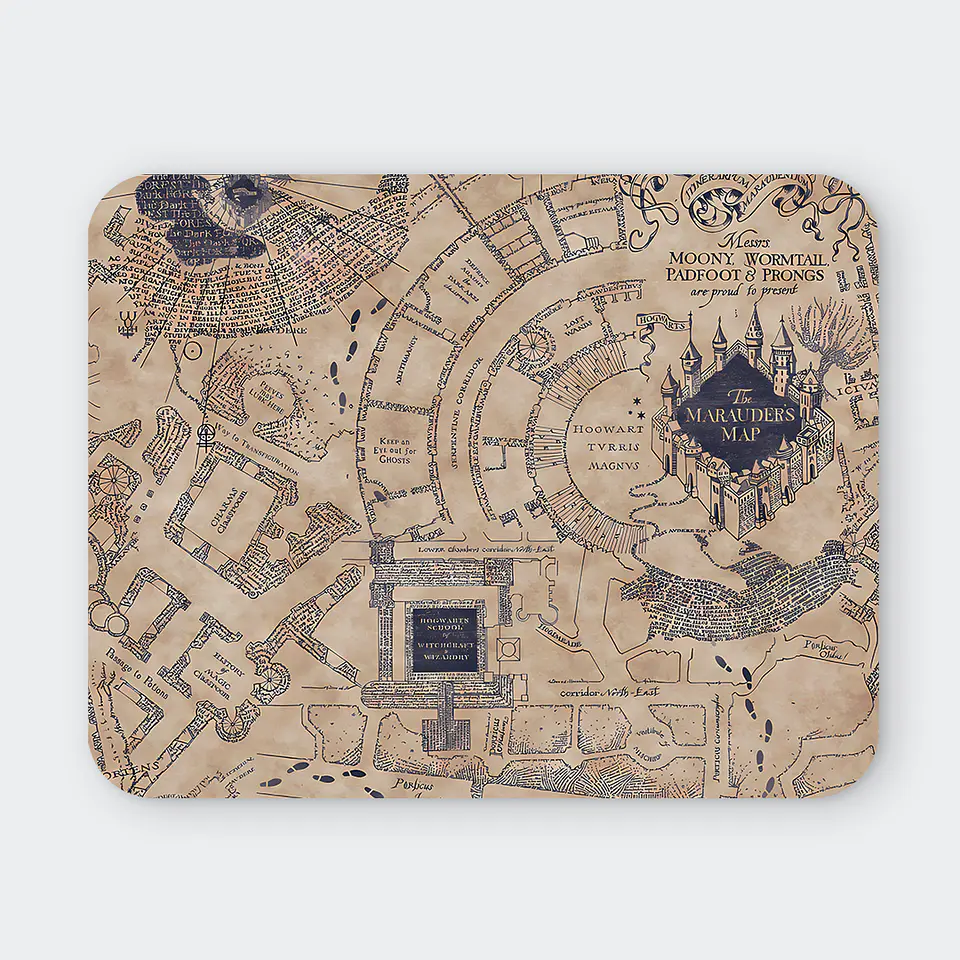 Mousepad 20x24 cm - Diseño The Marauder's Map Vintage Edition 1