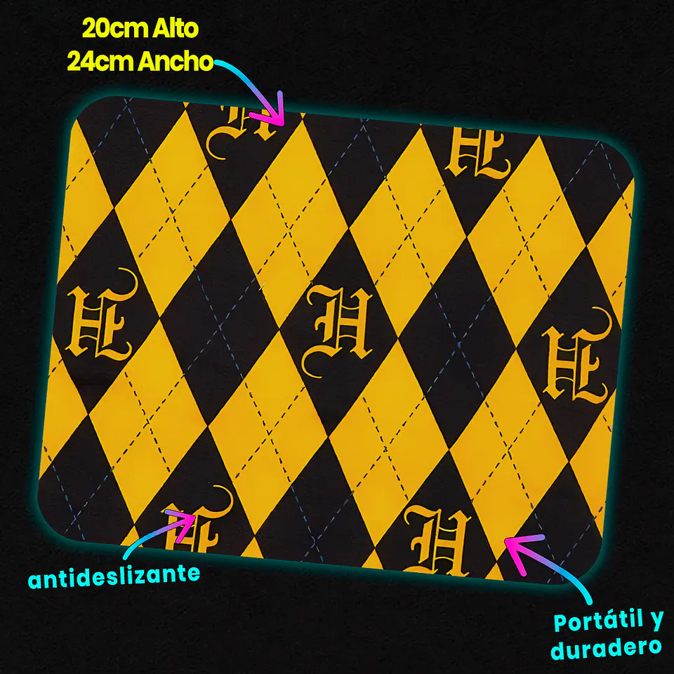 Mousepad 20x24 cm - Diseño Hogwarts Argyle Heritage Edition 2