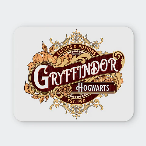 Mousepad 20x24 cm - Diseño Gryffindor Elixirs & Potions Vintage Label