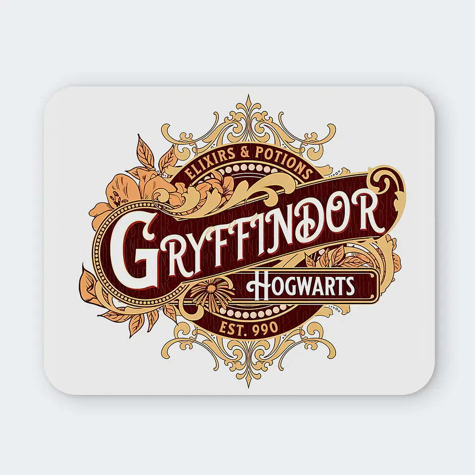 Mousepad 20x24 cm - Diseño Gryffindor Elixirs & Potions Vintage Label 1