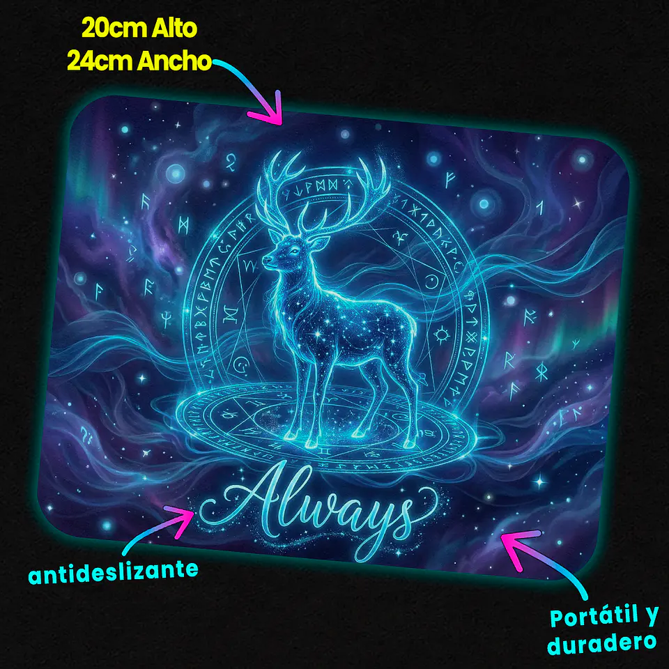 Mousepad 20x24 cm - Diseño Expecto Patronum Astral 