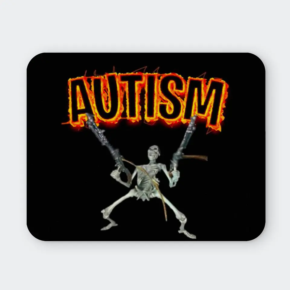 Mousepad 20x24 cm - Diseño Hardcore Skeleton 