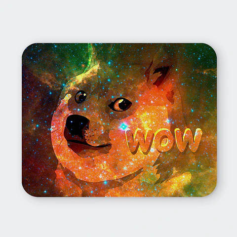 Mousepad 20x24 cm - Diseño Doge "Space Wow" Nebula Edition