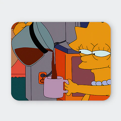 Mousepad 20x24 cm - Diseño Lisa Simpson "Need More Coffee"