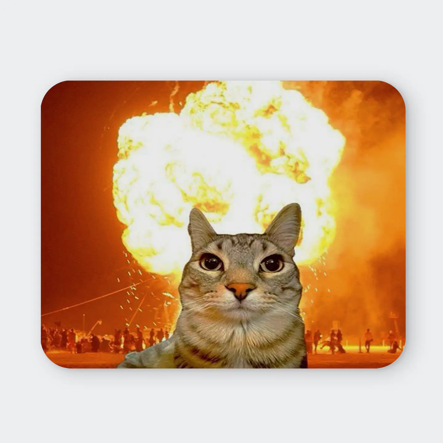 Mousepad 20x24 cm - Diseño Explosive Cat Chaos 1
