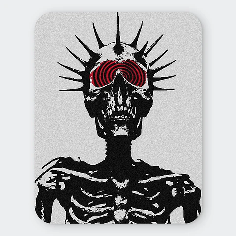 Mousepad 20x24 cm - Diseño Spike Skull Spiral