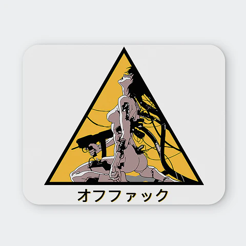 Mousepad 20x24 cm - Diseño Motoko Cyber Warning