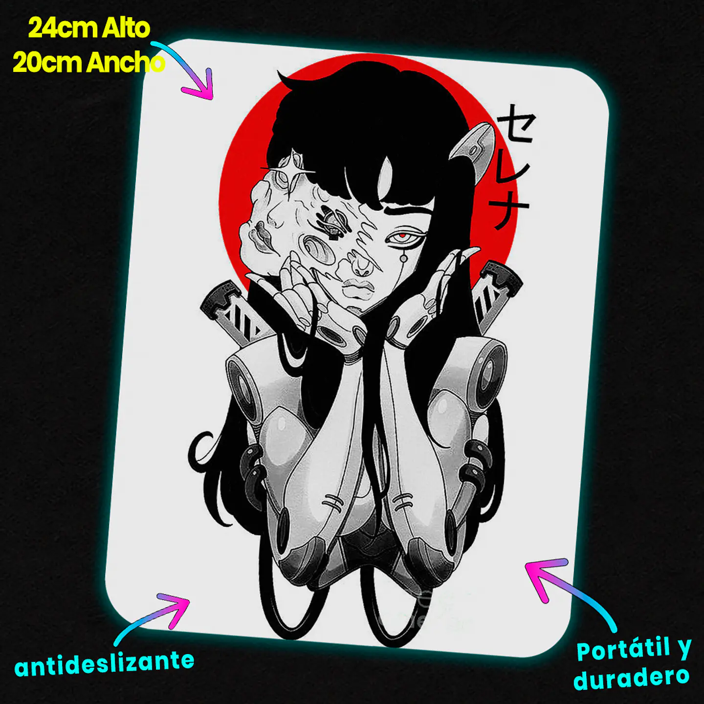 Mousepad 20x24 cm - Diseño Cyber Serena Glitch 2